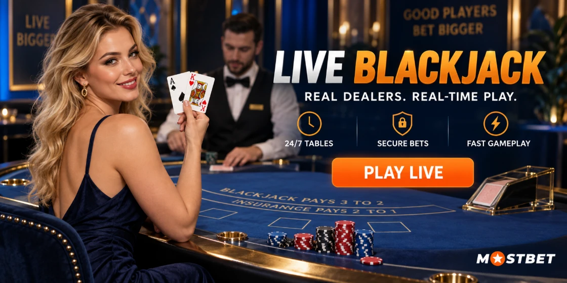 Blackjack online w Mostbet – funkcje, bonusy i gra mobilna