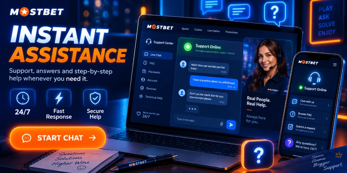 Mostbet pomoc: kiedy pisać na czat, e-mail lub Telegram